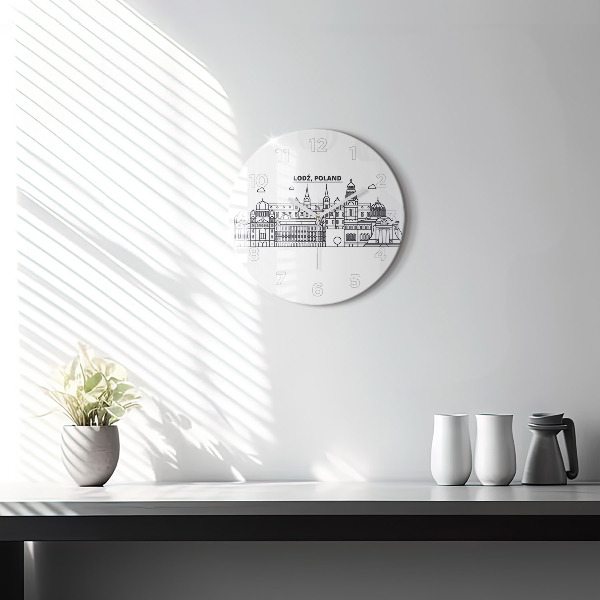 Okrúhle hodiny Panoráma architektúry Lodže