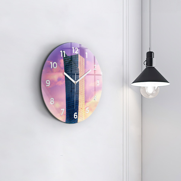 Okrúhle hodiny Mrakodrap vo Varšave