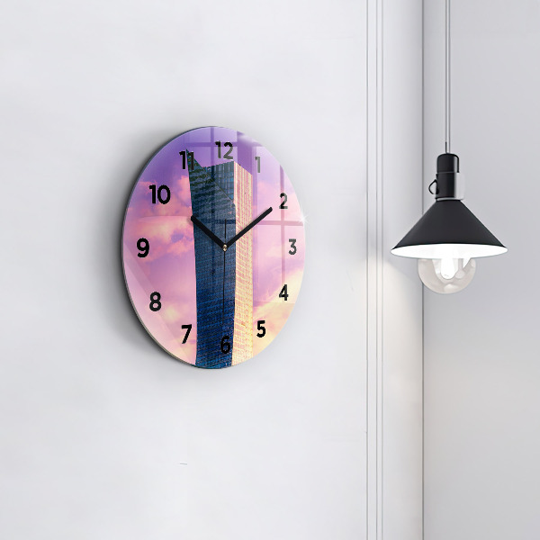 Okrúhle hodiny Mrakodrap vo Varšave