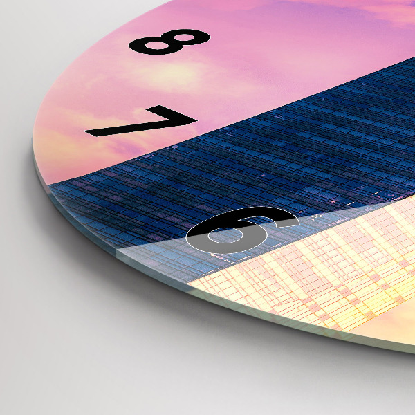 Okrúhle hodiny Mrakodrap vo Varšave