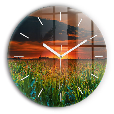 Okrúhle hodiny Slnečnice na lúke