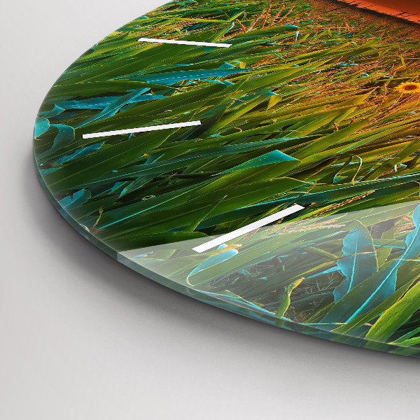 Okrúhle hodiny Slnečnice na lúke