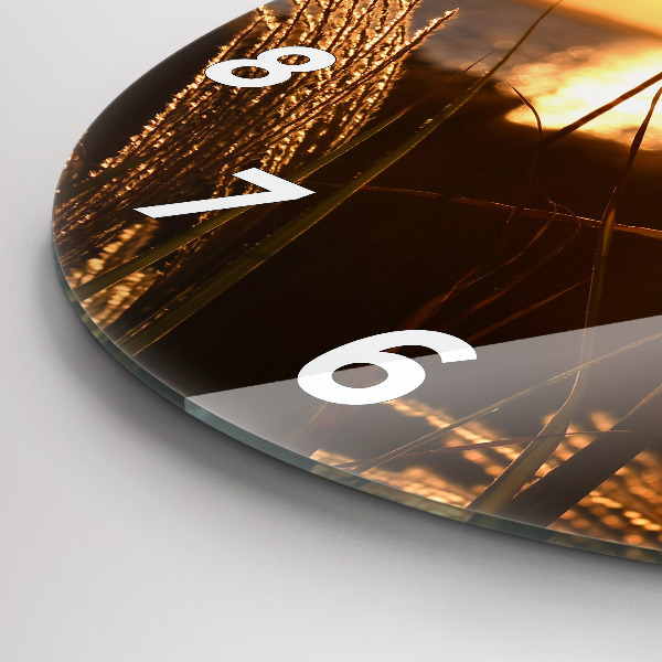 Okrúhle hodiny Pšenica na zlatom slnku