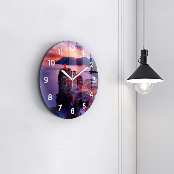 Okrúhle hodiny Domy pri jazere