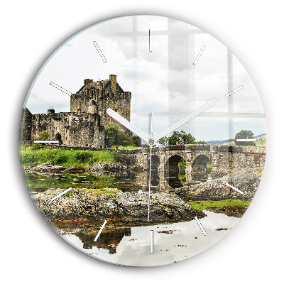 Okrúhle hodiny Hrad Eilean Donan v Škótsku