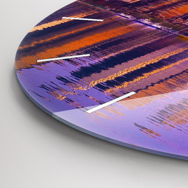 Okrúhle hodiny Pohľad na mrakodrapy USA