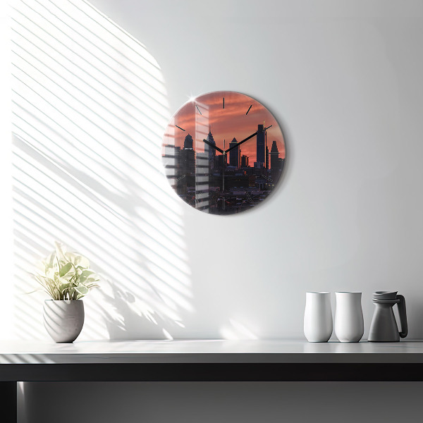 Okrúhle hodiny Panoráma mesta Philadelphia