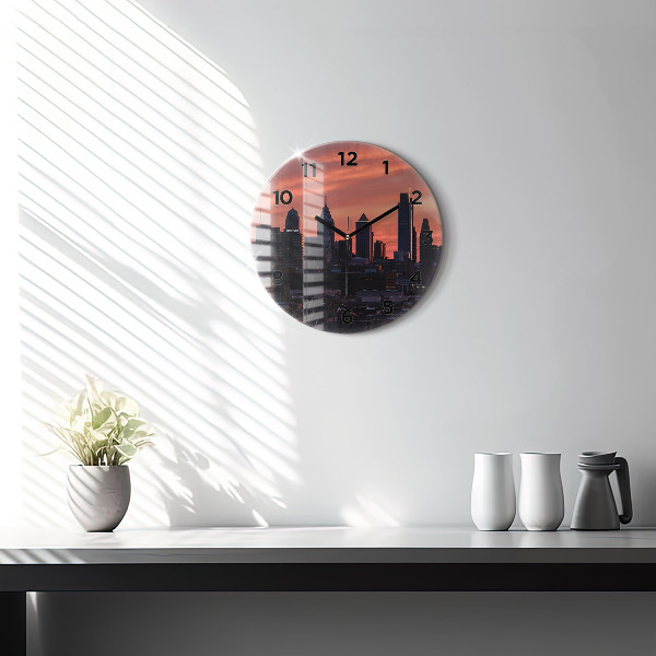 Okrúhle hodiny Panoráma mesta Philadelphia