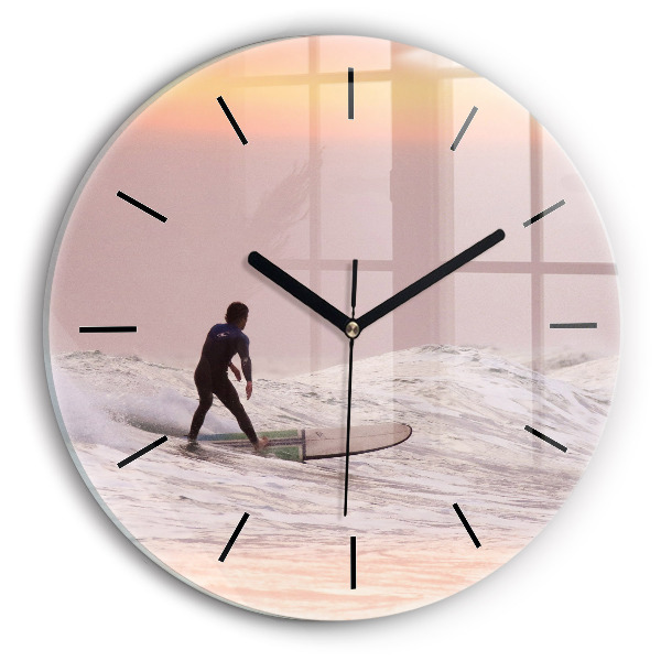 Okrúhle hodiny Surfer na Havaji