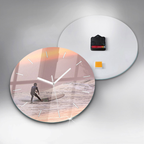 Okrúhle hodiny Surfer na Havaji