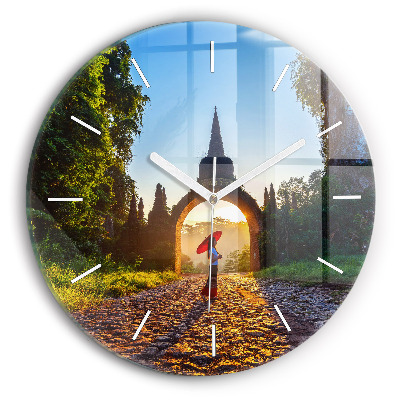 Okrúhle hodiny Surat Thani Park Thajsko