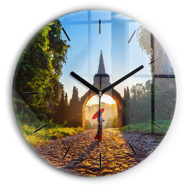 Okrúhle hodiny Surat Thani Park Thajsko