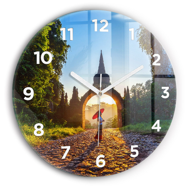 Okrúhle hodiny Surat Thani Park Thajsko