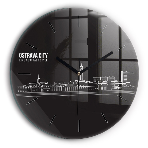 Okrúhle hodiny Kresba mesta Ostrava
