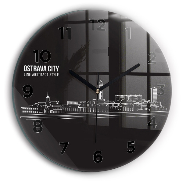 Okrúhle hodiny Kresba mesta Ostrava