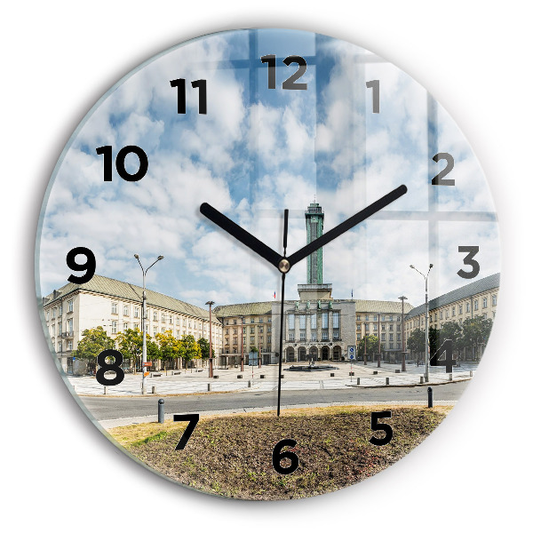 Okrúhle hodiny Panoráma mesta Ostrava
