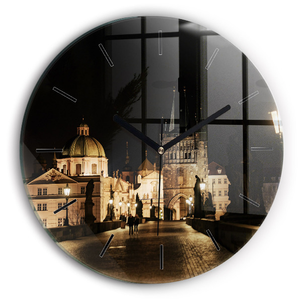 Okrúhle hodiny Karlov most v Prahe