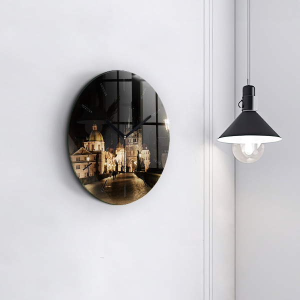 Okrúhle hodiny Karlov most v Prahe