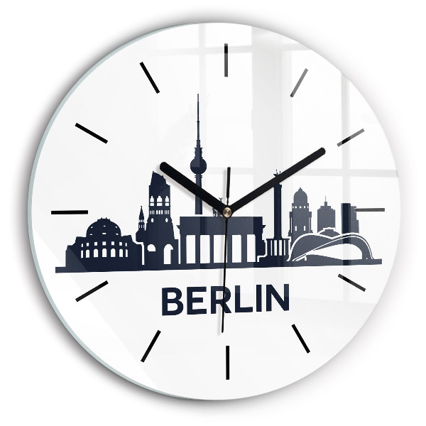 Okrúhle hodiny Ilustrácie mesta Berlín