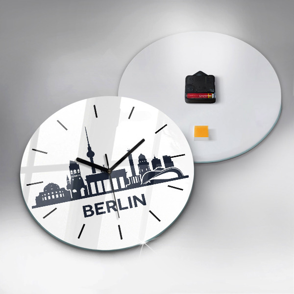 Okrúhle hodiny Ilustrácie mesta Berlín