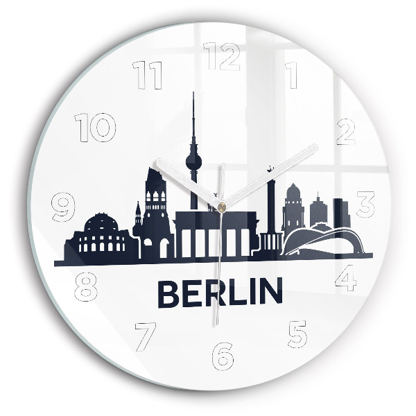 Okrúhle hodiny Ilustrácie mesta Berlín