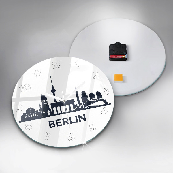Okrúhle hodiny Ilustrácie mesta Berlín