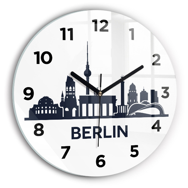 Okrúhle hodiny Ilustrácie mesta Berlín