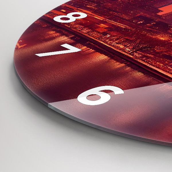 Okrúhle hodiny Mesto v noci vo Philadelphii