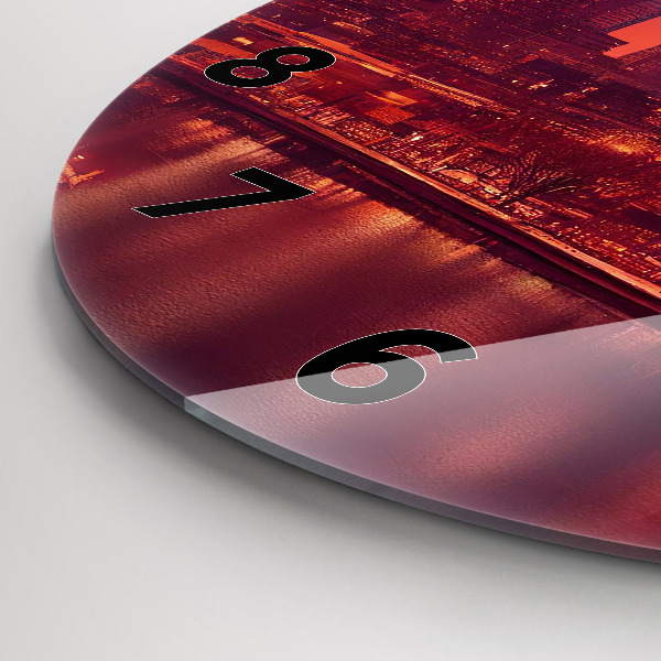 Okrúhle hodiny Mesto v noci vo Philadelphii