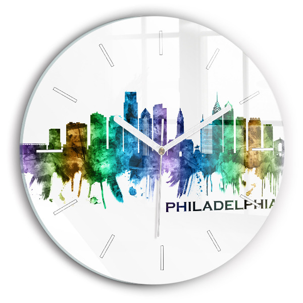 Okrúhle hodiny Farebná Philadelphia