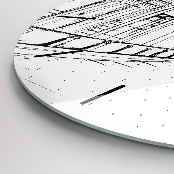 Okrúhle hodiny Kresba mesta Provence