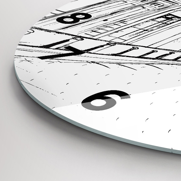 Okrúhle hodiny Kresba mesta Provence