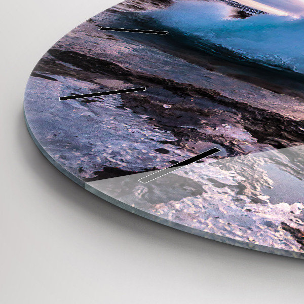 Okrúhle hodiny Gejzír na ostrove Island