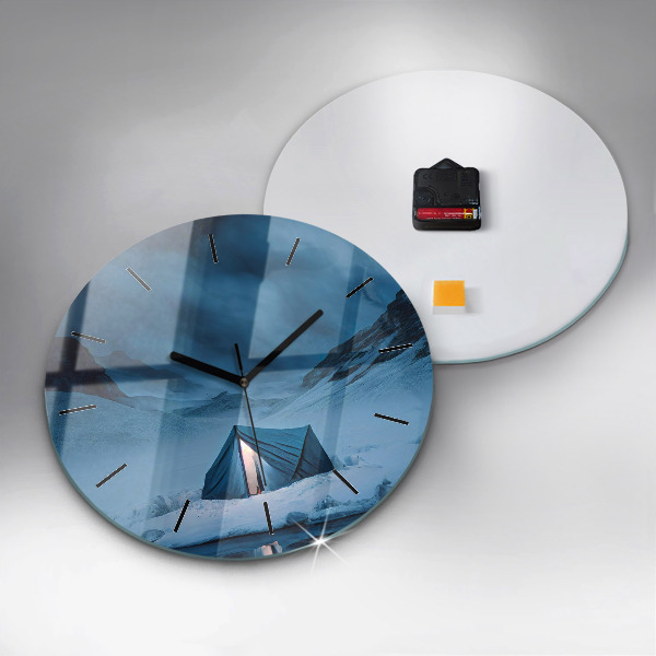 Okrúhle hodiny Stan v horách na Islande