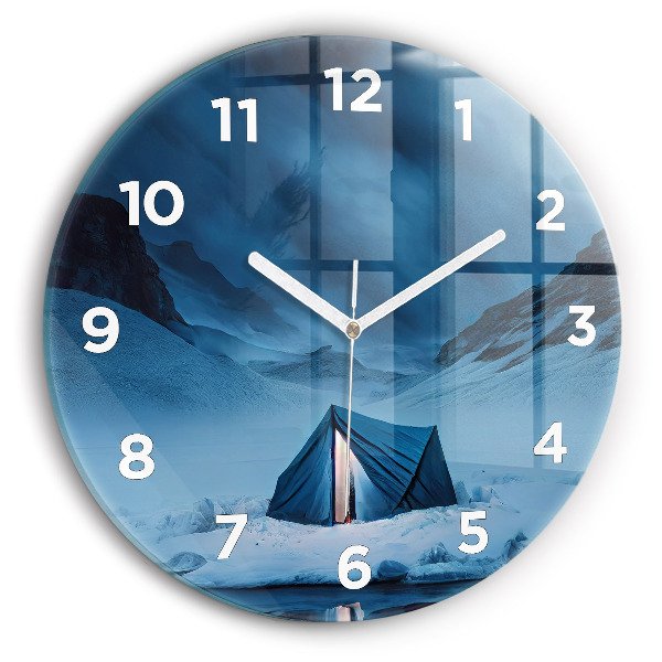 Okrúhle hodiny Stan v horách na Islande