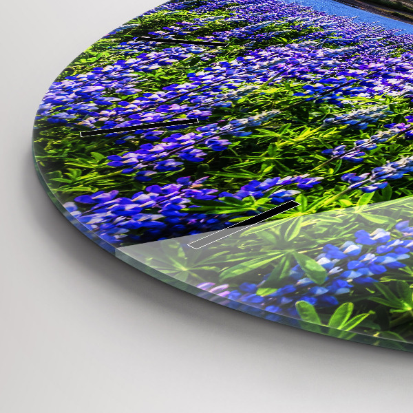 Okrúhle hodiny Pohľad na hory na Islande