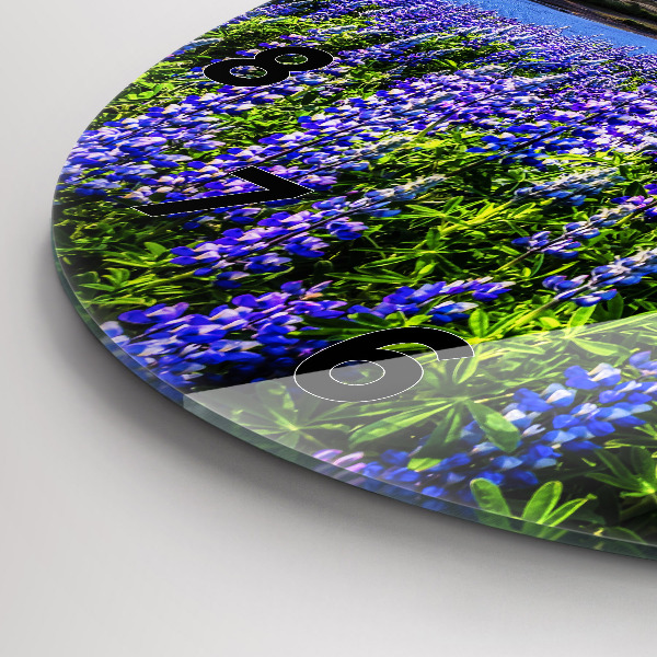 Okrúhle hodiny Pohľad na hory na Islande