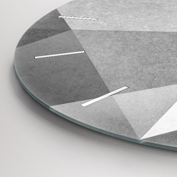 Okrúhle hodiny Šedá geometrická abstrakcia