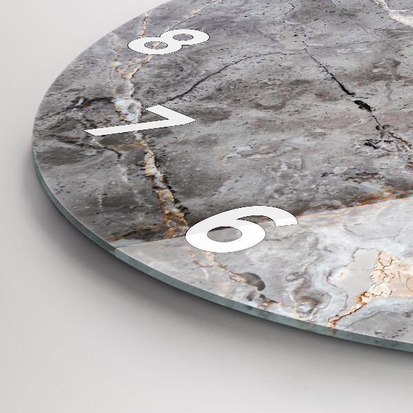 Okrúhle hodiny Šedý žulový mramor