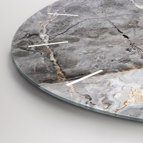 Okrúhle hodiny Šedý žulový mramor