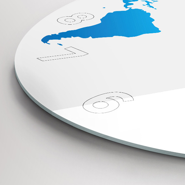 Okrúhle hodiny Mapa sveta