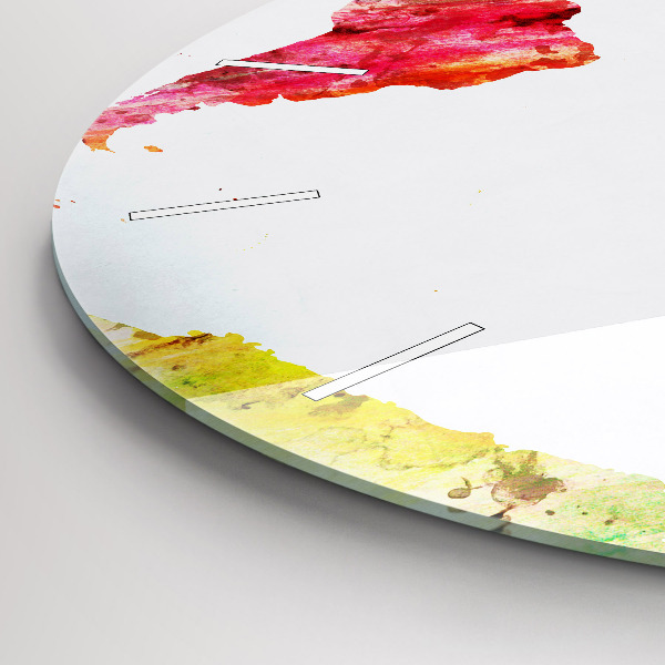 Okrúhle hodiny Akvarelová mapa sveta