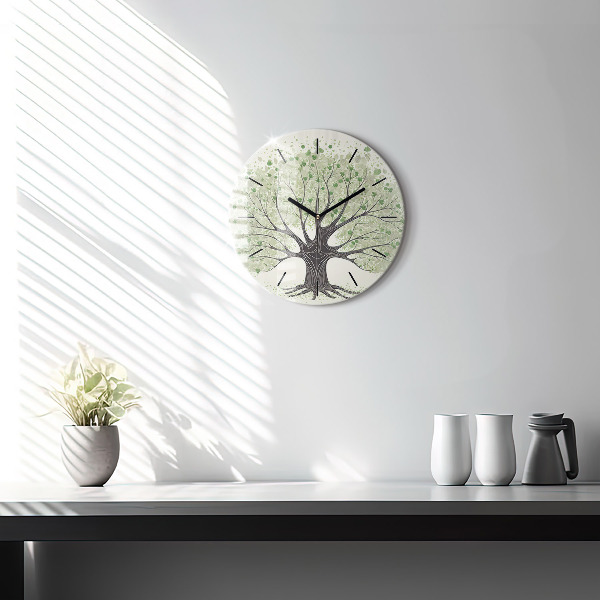 Okrúhle hodiny Veľký prírodný strom