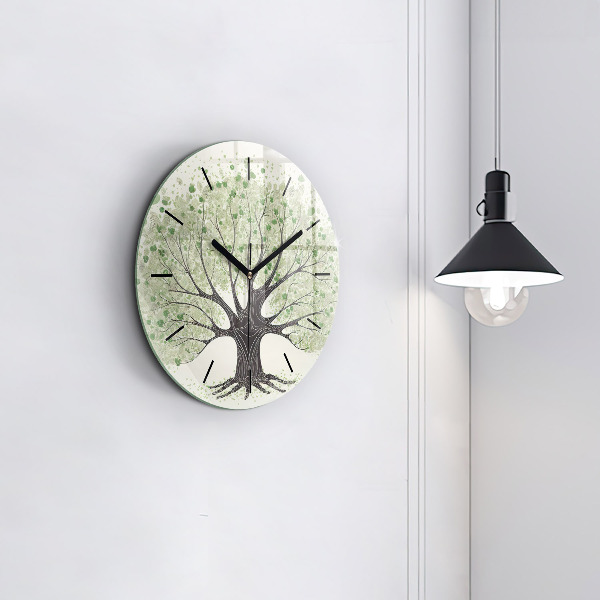 Okrúhle hodiny Veľký prírodný strom