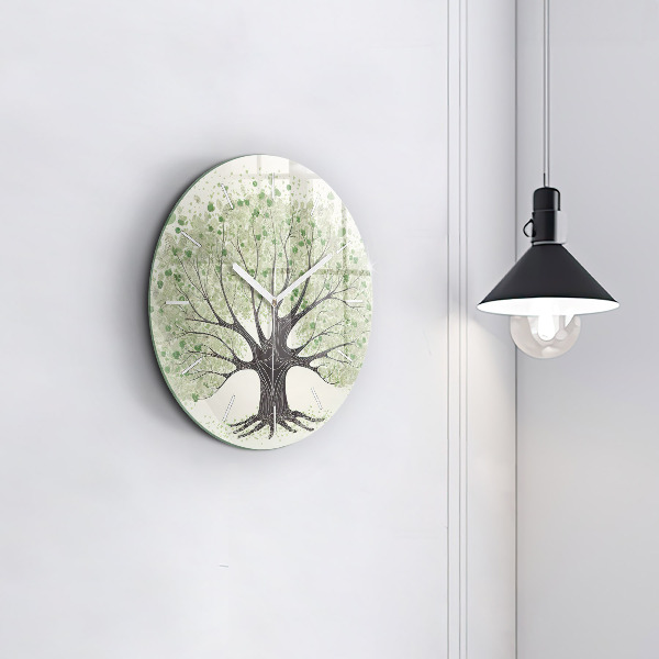 Okrúhle hodiny Veľký prírodný strom