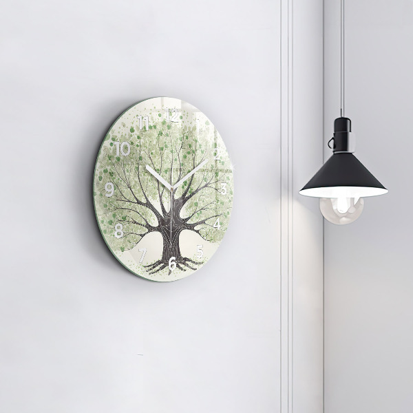Okrúhle hodiny Veľký prírodný strom