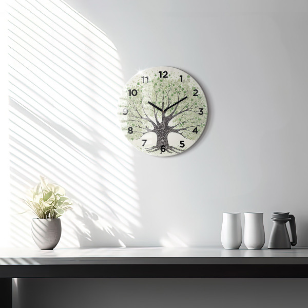Okrúhle hodiny Veľký prírodný strom