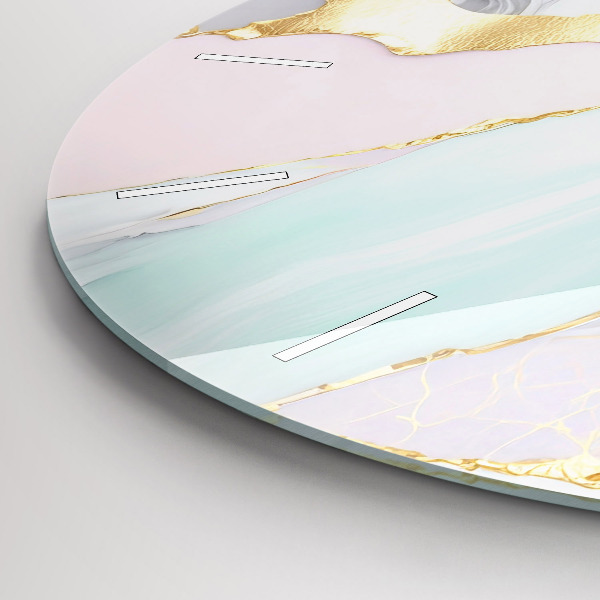 Okrúhle hodiny Mramorový vzor