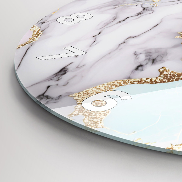 Okrúhle hodiny Pastelový mramor