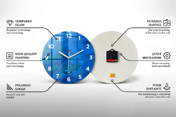 Okrúhle hodiny Listy prírodný vzor